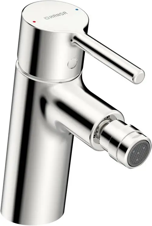 HANSA-EHM-Bidetbatterie-HANSAVANTIS-5243-Ablaufgarnitur-mit-Zugstange-Ausladung-113-mm-Chrom-52432267 gallery number 1